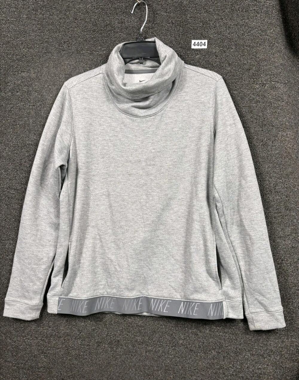 Nike Dri Fit Sweatshirt Womens Size L Gray Cowl Neck Pullover Style 860130-091